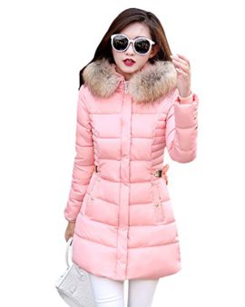 SaiDeng Femme Fille Zippée Longue Veste Capuche Manteau Doudoune Blouson SaiDeng Femme Fille Zippée Longue Veste Capuche Manteau Doudoune Blouson