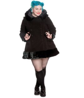 Tiger Milly – Hell Bunny Sarah Jane Manteau Femme Hiver – Noir, FR 38 (S) Tiger Milly – Hell Bunny Sarah Jane Manteau Femme Hiver – Noir, FR 38 (S) 4