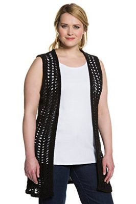 Ulla Popken Femme Grandes tailles Cardigan maille ajourée sans manches long – Hauts – Femme Grande Taille 706346 Ulla Popken Femme Grandes tailles Cardigan maille ajourée sans manches long – Hauts – Femme Grande Taille 706346 2