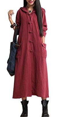 Voguees-Womens-New-Cotton-Linen-Dress-Coat-with-Hood-and-Pockets-0