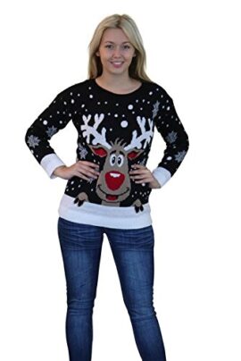 Worldwidetrendz femmes poignets rudolf rennes de noël cHRISTMAS pull pour femme tOP collection Worldwidetrendz femmes poignets rudolf rennes de noël cHRISTMAS pull pour femme tOP collection