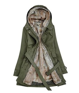 YOUJIA-Femme-Parka-Trench-Capuchon-de-Faux-fourrure-Veste--capuche-Manteau-dhiver-avec-ceinture-0