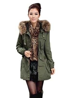 YOUJIA Femmes Veste à Capuche Longue Parka Faux Fourrure Manteau d’hiver Chaude Capuchon Trench YOUJIA Femmes Veste à Capuche Longue Parka Faux Fourrure Manteau d’hiver Chaude Capuchon Trench