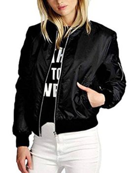 Yidarton Blouson Femme Aviateur Classique Vintage Zip Jacket Bomber Manteaux Veste Courte Pour Automne Hiver Yidarton Blouson Femme Aviateur Classique Vintage Zip Jacket Bomber Manteaux Veste Courte Pour Automne Hiver