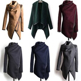 ZEARO 36-46 Femmes Manteau Pardessus Lapel Longue laine Tunique cardigan Ponchos Veste ZEARO 36-46 Femmes Manteau Pardessus Lapel Longue laine Tunique cardigan Ponchos Veste 2