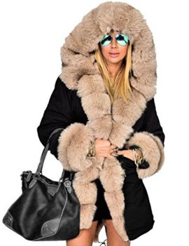 ZEARO Femmes hiver Longue chaude Parka épais fourrure veste manteau à capuchon ZEARO Femmes hiver Longue chaude Parka épais fourrure veste manteau à capuchon