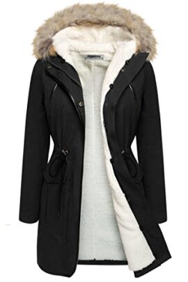 Zeagoo Manteau Femme Fourrure Amovible Zip Veste Femme Longue Chaud à Capuche Slim 2 Ensemble Pour Hiver Parka Matelassée Zeagoo Manteau Femme Fourrure Amovible Zip Veste Femme Longue Chaud à Capuche Slim 2 Ensemble Pour Hiver Parka Matelassée