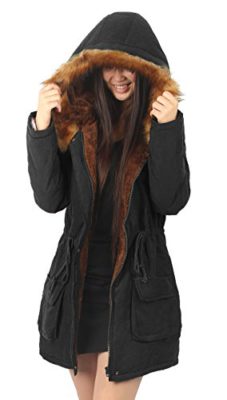 4How-Femme-Manteau-Hiver-chaud-mi-long–Capuche-rembourre-0-0