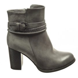 Angkorly-Chaussure-Mode-Bottine-low-boots-femme-lanire-boucle-Talon-haut-bloc-8-CM-Intrieur-Fourre-Gris-0-1