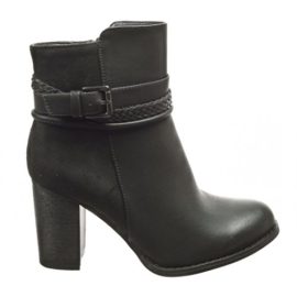 Angkorly-Chaussure-Mode-Bottine-low-boots-femme-lanire-boucle-Talon-haut-bloc-8-CM-Intrieur-Fourre-Noir-0-1