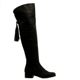 Angkorly-Chaussure-Mode-Cuissarde-Botte-cavalier-souple-femme-pom-pom-frange-Talon-bloc-35-CM-Noir-0-1