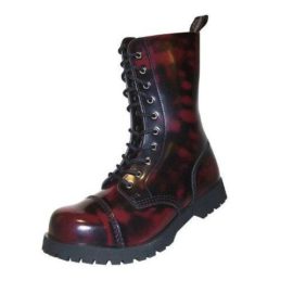 Boots & Braces Bottes rangers avec lacets 10 œillets Rouge bordeaux Boots & Braces Bottes rangers avec lacets 10 œillets Rouge bordeaux