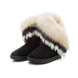 Bottes et boots,Transer® Mode femme Chaussures de neige chaud cheville plat Tricot Laine Bottes d’hiver Bottes et boots,Transer® Mode femme Chaussures de neige chaud cheville plat Tricot Laine Bottes d’hiver 3