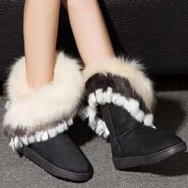 Bottes-et-bootsTranser-Mode-femme-Chaussures-de-neige-chaud-cheville-plat-Tricot-Laine-Bottes-dhiver-0-3