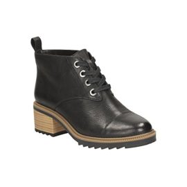 Clarks Détente Femme Boots/Bottes Balmer Thea En Cuir Noir Clarks Détente Femme Boots/Bottes Balmer Thea En Cuir Noir