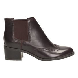 Clarks Détente Femme Boots/Bottes Calne Cristie En Cuir Violet Clarks Détente Femme Boots/Bottes Calne Cristie En Cuir Violet 3