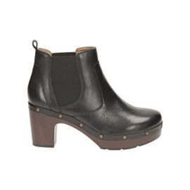 Clarks Détente Femme Boots/Bottes Ledella Star En Cuir Noir Clarks Détente Femme Boots/Bottes Ledella Star En Cuir Noir