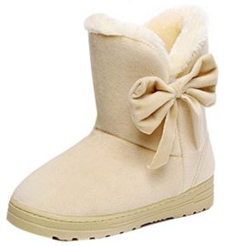 Encounter Femme Botte de Neige Bowtie Boots Avec Fourrure Artificielle Antidérapage Chaussure Chaude Pour Hiver Encounter Femme Botte de Neige Bowtie Boots Avec Fourrure Artificielle Antidérapage Chaussure Chaude Pour Hiver