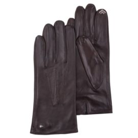 Gants-FEMME-Gants-compatibles-crans-tactiles-cuir-agneau-doubls-soie-Isotoner-0