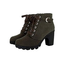 HENGSONG-Femme-Bottes--talons-Automne-et-Hiver-Thick-Avec-Martin-Bottes-0