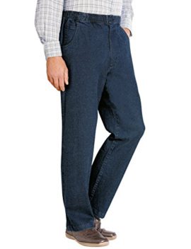 Hommes-lastique-Cordon-De-Serrage-Taille-Pantalon-Jean-0