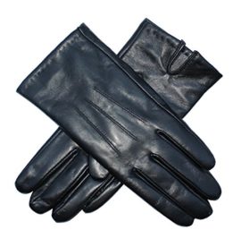 Jasmine Silk Dames Luxury agneau cuir véritable cachemire Gants bordés NOIR Jasmine Silk Dames Luxury agneau cuir véritable cachemire Gants bordés NOIR