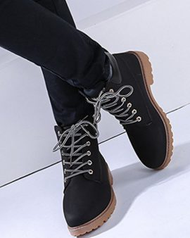 Minetom Bottines À Lacets Femme Hiver Bottines de Neige Randonnée en Plein air Plateforme Chaussures Minetom Bottines À Lacets Femme Hiver Bottines de Neige Randonnée en Plein air Plateforme Chaussures 6