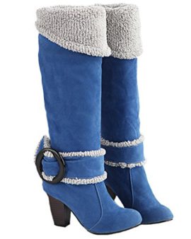 Minetom-Femme-Automne-Hiver-Genoux-Boots-Talon-Haut-Boucle-Bottes-Chunky-Talon-Biker-Bottes-0-0