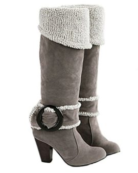 Minetom-Femme-Automne-Hiver-Genoux-Boots-Talon-Haut-Boucle-Bottes-Chunky-Talon-Biker-Bottes-0-2