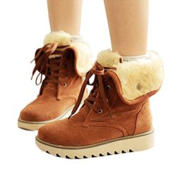 Minetom-Femme-Hiver-Chaudes-Bottes-De-Neige-Fourres-Cheville-Matte-En-Daim-Chaussures-Snow-Boot-0-0