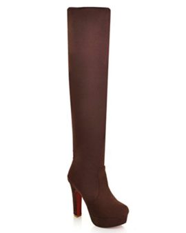 Minetom Femme Hiver Chaussures Sexy Mode Suède Over Knee Bottes Svelte Talons Hauts Bout Rond Boots Minetom Femme Hiver Chaussures Sexy Mode Suède Over Knee Bottes Svelte Talons Hauts Bout Rond Boots 4