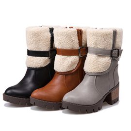 OALEEN-Bottines-Chelsea-Fourres-Chaussures-Talon-Epais-Plateau-Hiver-Neige-Bottes-Boots-Cheville-Femme-0