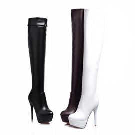 OALEEN-Sexy-Bottes-Cuissarde-Femme-Effet-Cuir-Scratch-Cavalires-Chaussures-Talon-Haut-Aiguille-Plateforme-0