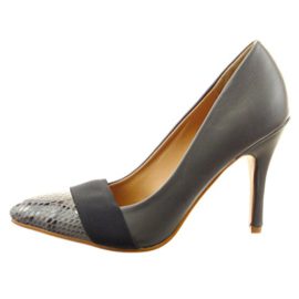 Sopily-Chaussure-Mode-Escarpin-Decollet-Stiletto-Cheville-femmes-Brillant-Peau-de-serpent-Talon-haut-aiguille-95-CM-Gris-0-1