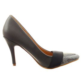 Sopily-Chaussure-Mode-Escarpin-Decollet-Stiletto-Cheville-femmes-Brillant-Peau-de-serpent-Talon-haut-aiguille-95-CM-Gris-0-2