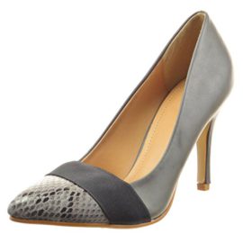 Sopily – Chaussure Mode Escarpin Decolleté Stiletto Cheville femmes Brillant Peau de serpent Talon haut aiguille 9.5 CM – Gris Sopily – Chaussure Mode Escarpin Decolleté Stiletto Cheville femmes Brillant Peau de serpent Talon haut aiguille 9.5 CM – Gris