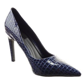 Sopily – Chaussure Mode Escarpin Stiletto Cheville femmes Peau de serpent verni Talon haut aiguille 9.5 CM – Bleu Sopily – Chaussure Mode Escarpin Stiletto Cheville femmes Peau de serpent verni Talon haut aiguille 9.5 CM – Bleu 3