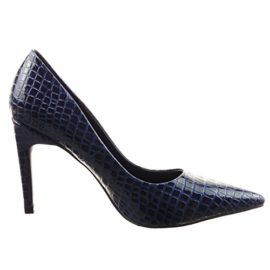 Sopily – Chaussure Mode Escarpin Stiletto Cheville femmes Peau de serpent verni Talon haut aiguille 9.5 CM – Bleu Sopily – Chaussure Mode Escarpin Stiletto Cheville femmes Peau de serpent verni Talon haut aiguille 9.5 CM – Bleu 5