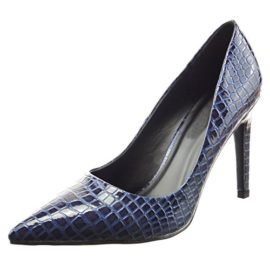 Sopily-Chaussure-Mode-Escarpin-Stiletto-Cheville-femmes-Peau-de-serpent-verni-Talon-haut-aiguille-95-CM-Bleu-0