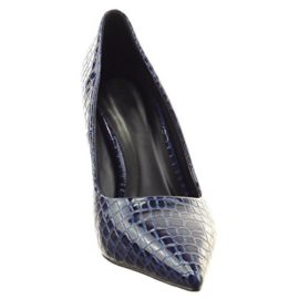 Sopily-Chaussure-Mode-Escarpin-Stiletto-Cheville-femmes-Peau-de-serpent-verni-Talon-haut-aiguille-95-CM-Bleu-0-3