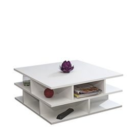 Symbiosis 2130A2100X00 Contemporain Table Basse Multicases Blanc 70 x 70 x 28,9 cm Symbiosis 2130A2100X00 Contemporain Table Basse Multicases Blanc 70 x 70 x 28,9 cm