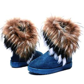 Treat Me Femme Hiver Neige Cheville Boots Chaudes Lapin Fourrure Chaussures Treat Me Femme Hiver Neige Cheville Boots Chaudes Lapin Fourrure Chaussures 3