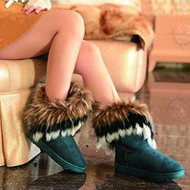 Treat-Me-Femme-Hiver-Neige-Cheville-Boots-Chaudes-Lapin-Fourrure-Chaussures-0-1