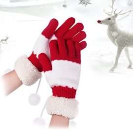 Vbiger Femmes Gants Tricotés Hiver Epais Chauds avec Peluche Poignets Vbiger Femmes Gants Tricotés Hiver Epais Chauds avec Peluche Poignets 3