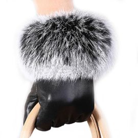 Vovotrade®Femmes Gants en cuir Automne Hiver gants de fourrure de lapin chaud mitaines Vovotrade®Femmes Gants en cuir Automne Hiver gants de fourrure de lapin chaud mitaines 4