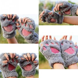 Wang nouveau pour femmes cute cat kitten paw gants mitaines avec kunstpelzkurz Wang nouveau pour femmes cute cat kitten paw gants mitaines avec kunstpelzkurz