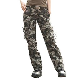 emansmoer Femme Coton Casual Multi-poches Cargo Camo Military Army Combat Pantalon Jambe droite Confort Outdoor Pants emansmoer Femme Coton Casual Multi-poches Cargo Camo Military Army Combat Pantalon Jambe droite Confort Outdoor Pants 3