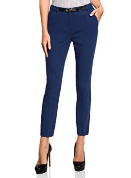 oodji Collection Femme Pantalon Droit avec Ceinture oodji Collection Femme Pantalon Droit avec Ceinture