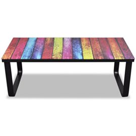 vidaXL Table basse en verre Design arc-en-ciel vidaXL Table basse en verre Design arc-en-ciel 4