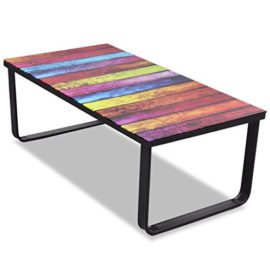 vidaXL Table basse en verre Design arc-en-ciel vidaXL Table basse en verre Design arc-en-ciel